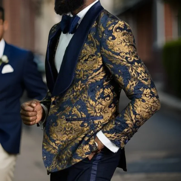 Floral Men Suit Jacket1 Pc Shawl African Fashion Wedding Tuxedo Suit Jacket