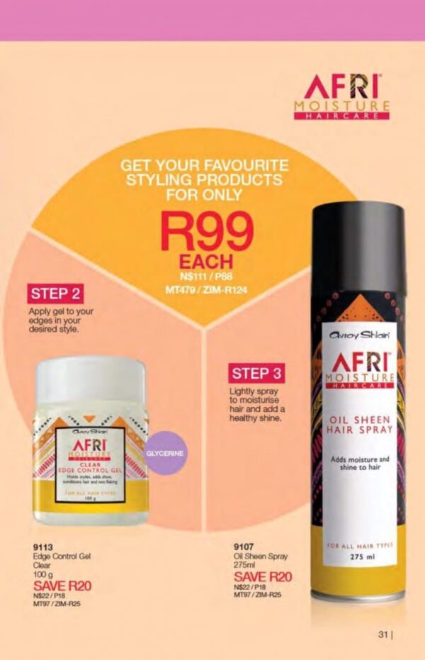 Avroy shlain styling gel and oil sheen spray