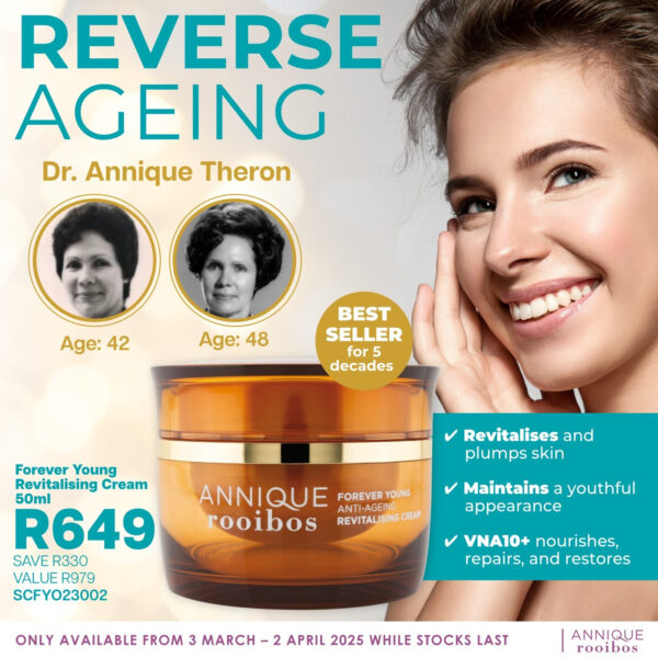 Annique rooibos forever young aniti-ageing revitatilising cream