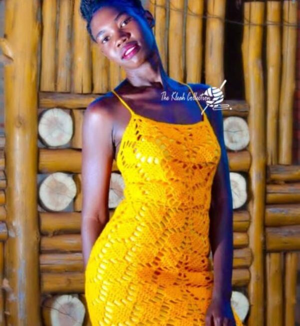 Yellow Crochet Dress