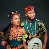 Traditional African Couple in Cultural Attire